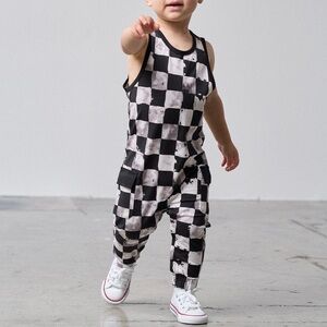 NWT | Little Bipsy Checkered Tank Romper | Baby Toddler